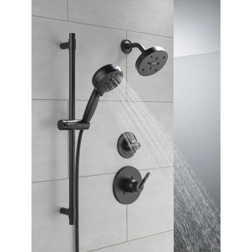 Delta Faucet Matte Black Single Handle Single Function Shower Faucet (Trim Only) 