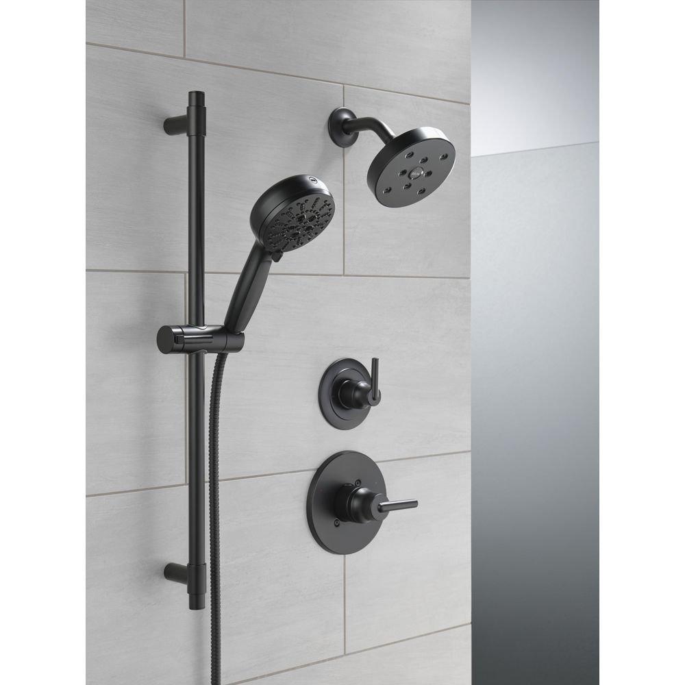 Delta Faucet Matte Black Single Handle Single Function Shower Faucet (Trim Only) 