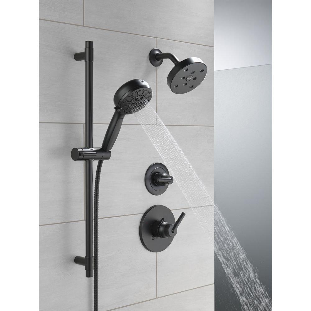 Delta Faucet Matte Black Single Handle Single Function Shower Faucet (Trim Only) 