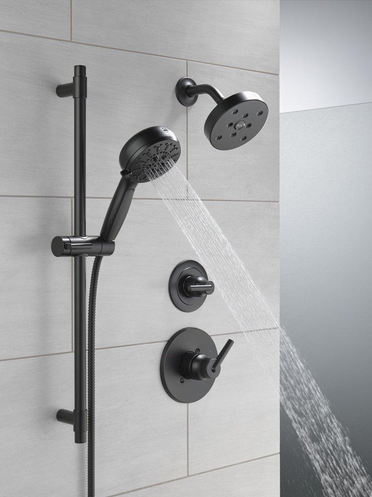 Delta Faucet Matte Black Single Handle Single Function Shower Faucet (Trim Only) 