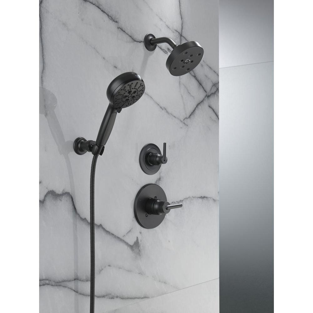 Delta Faucet Matte Black Single Handle Single Function Shower Faucet (Trim Only) 