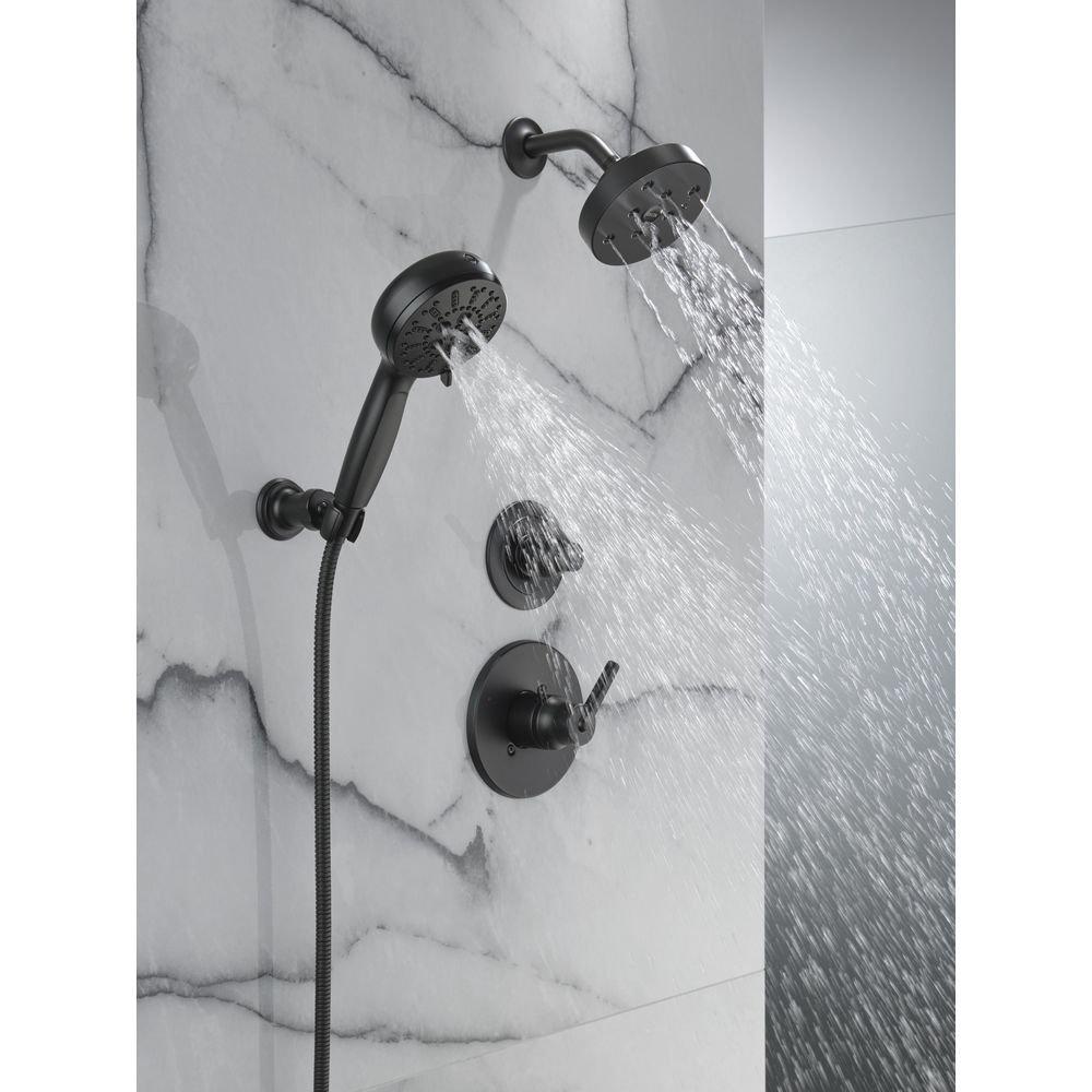 Delta Faucet Matte Black Single Handle Single Function Shower Faucet (Trim Only) 