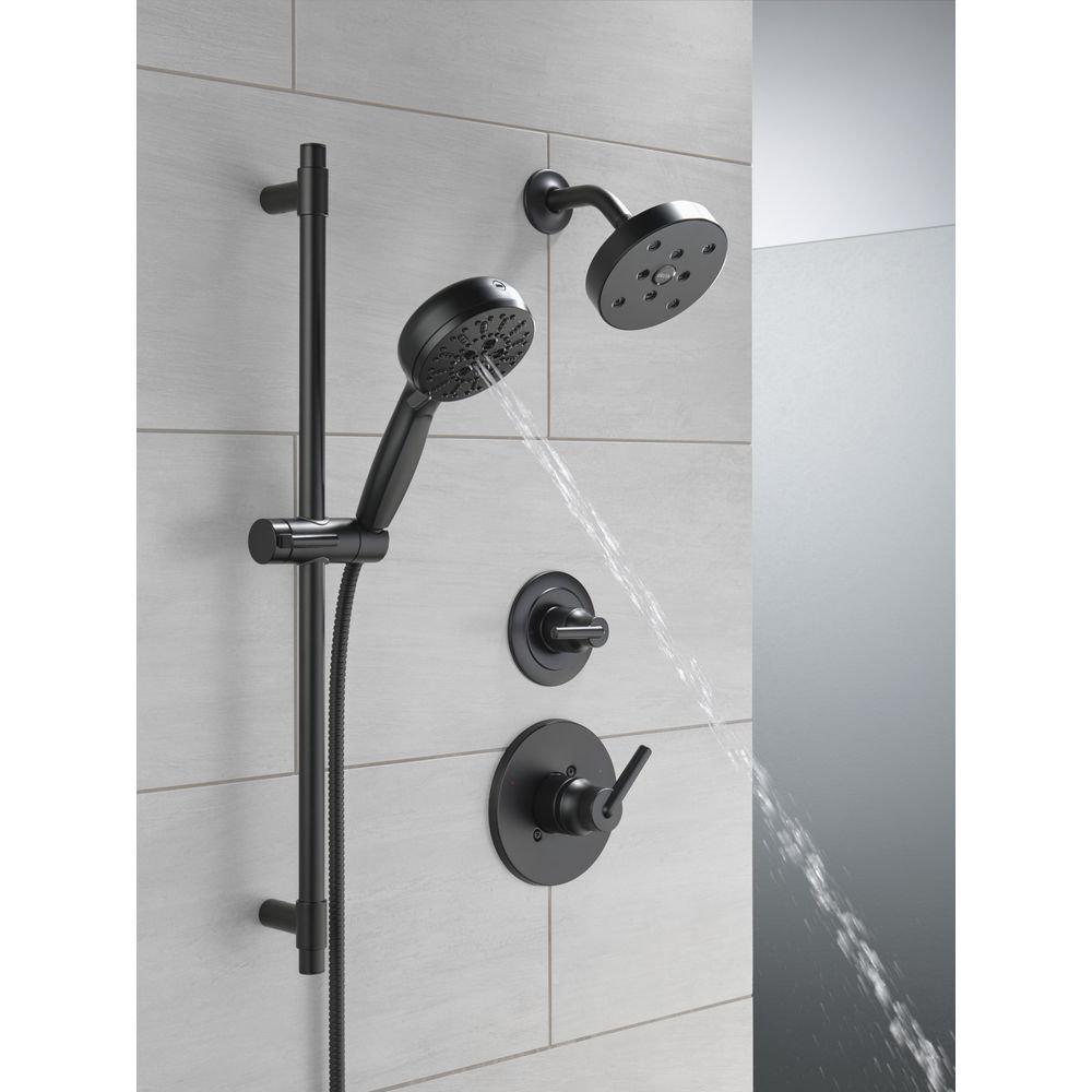 Delta Faucet Matte Black Single Handle Single Function Shower Faucet (Trim Only) 