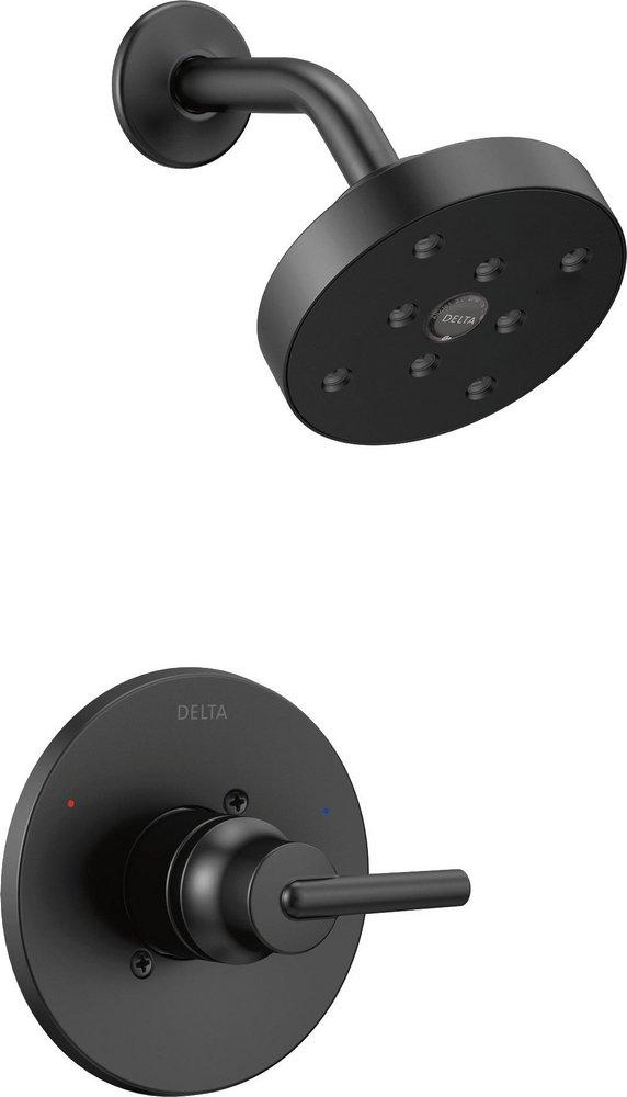 Delta Faucet Matte Black Single Handle Single Function Shower Faucet (Trim Only) 