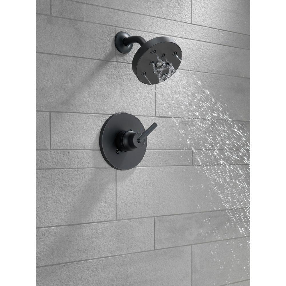 Delta Faucet Matte Black Single Handle Single Function Shower Faucet (Trim Only) 