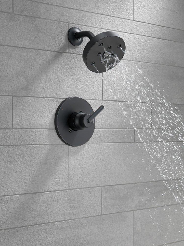 Delta Faucet Matte Black Single Handle Single Function Shower Faucet (Trim Only) 