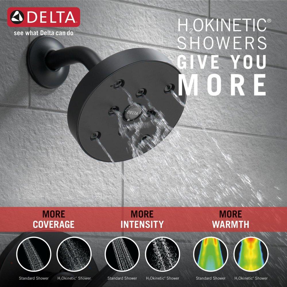 Delta Faucet Matte Black Single Handle Single Function Shower Faucet (Trim Only) 