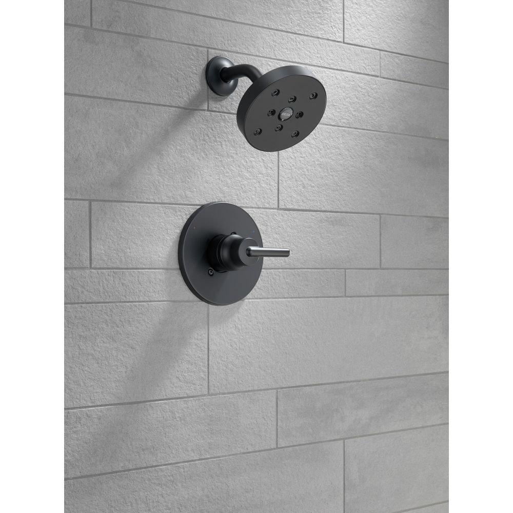 Delta Faucet Matte Black Single Handle Single Function Shower Faucet (Trim Only) 
