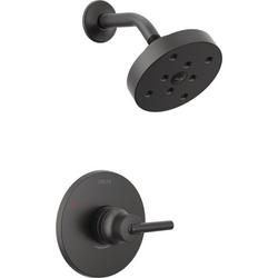 One Handle Single Function Shower Faucet in Matte Black (Trim Only)