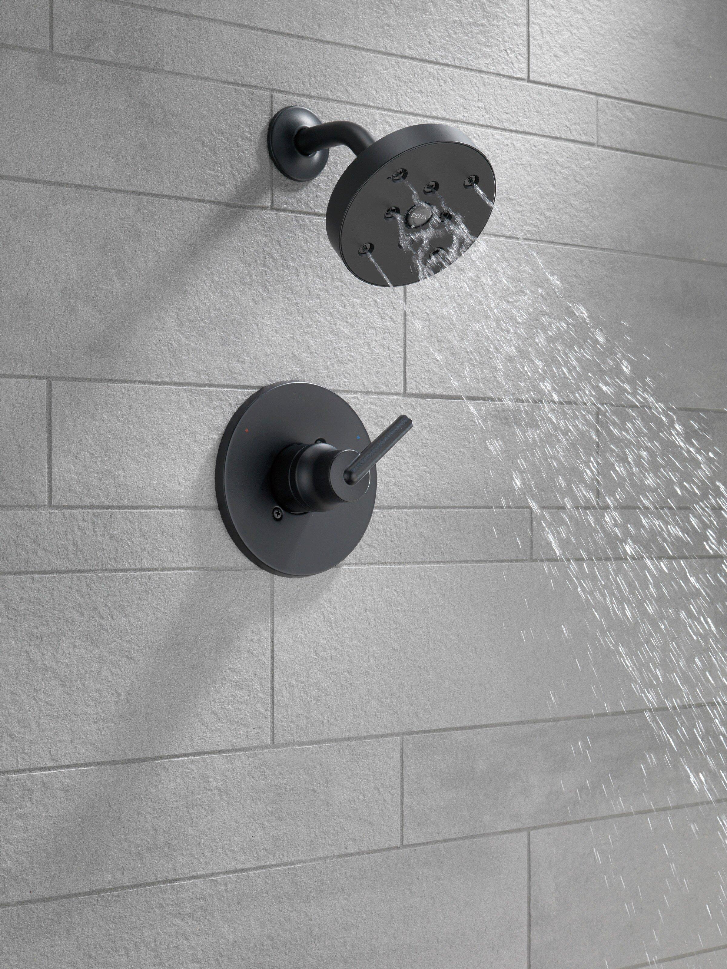 Delta Faucet Matte Black Single Handle Single Function Shower Faucet (Trim Only) 