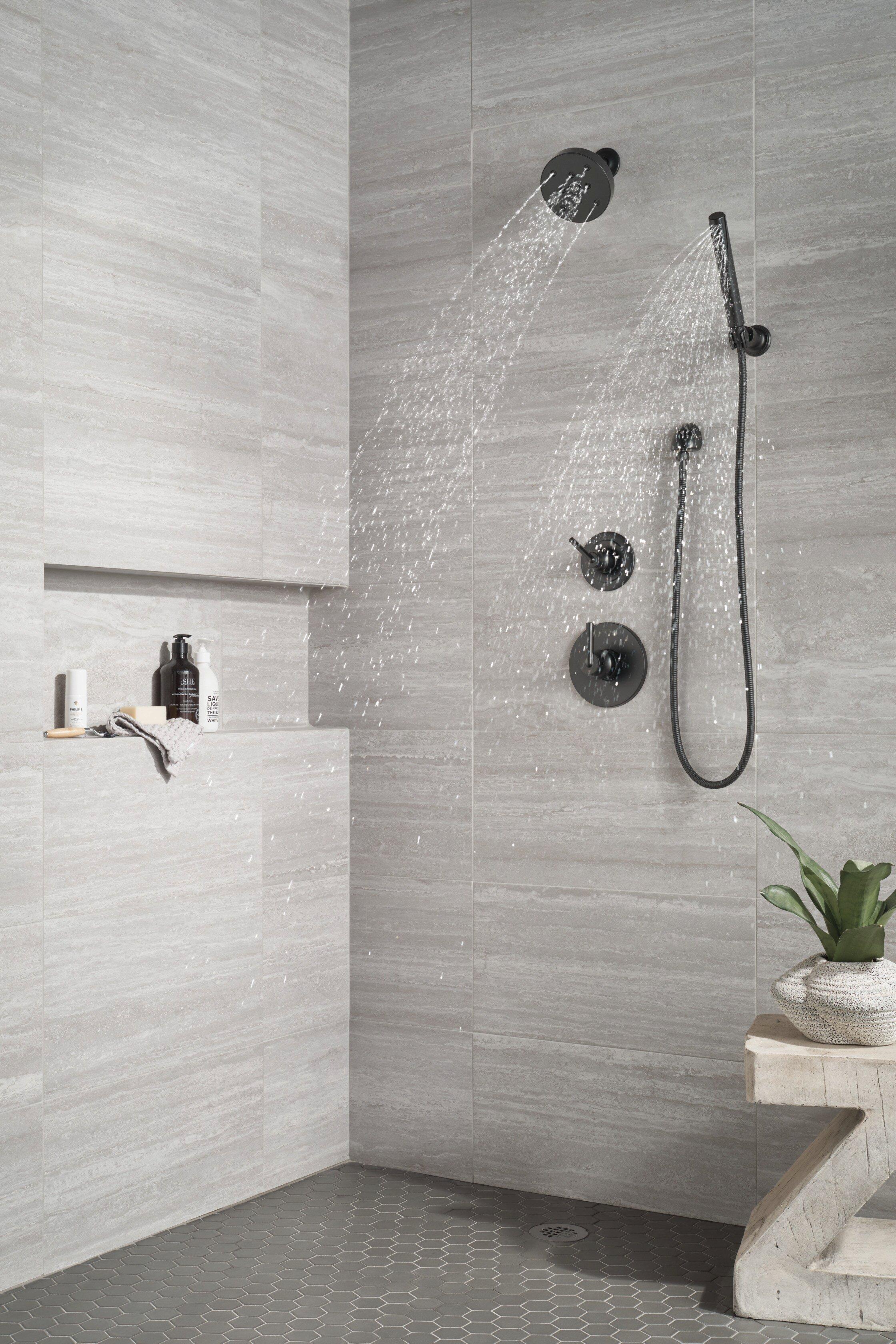 Delta Faucet Matte Black Single Handle Single Function Shower Faucet (Trim Only) 