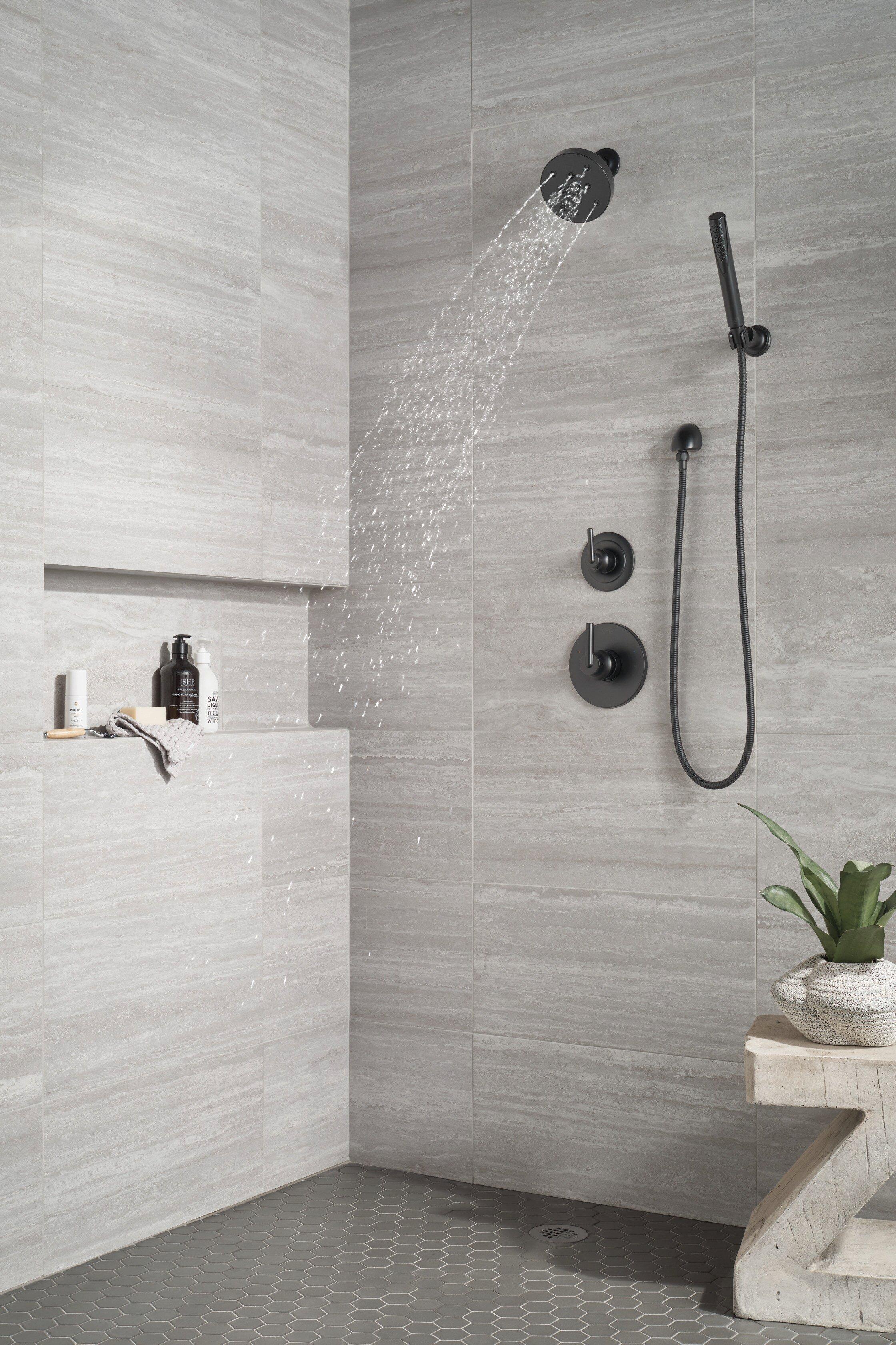 Delta Faucet Matte Black Single Handle Single Function Shower Faucet (Trim Only) 