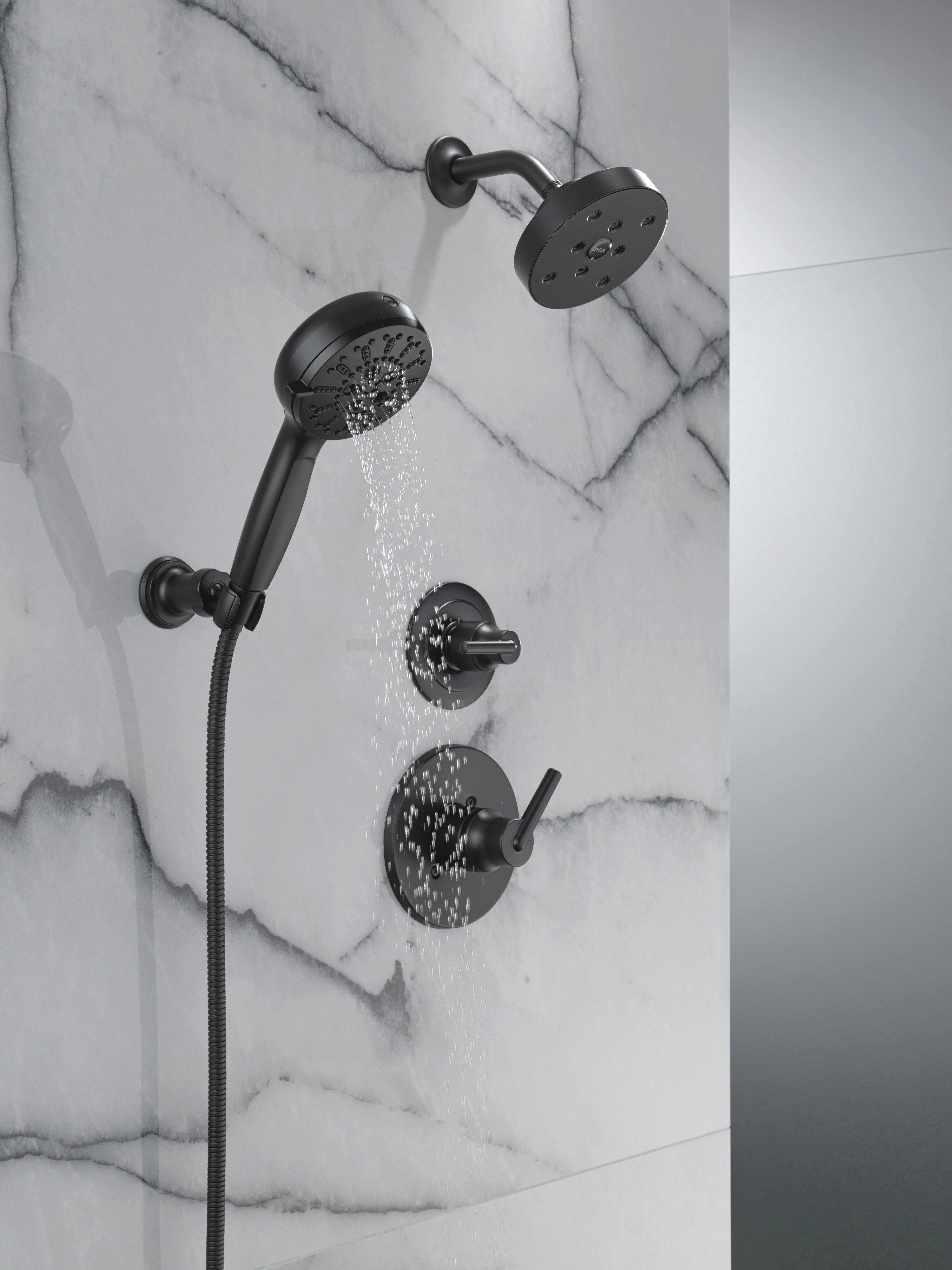 Delta Faucet Matte Black Single Handle Single Function Shower Faucet (Trim Only) 