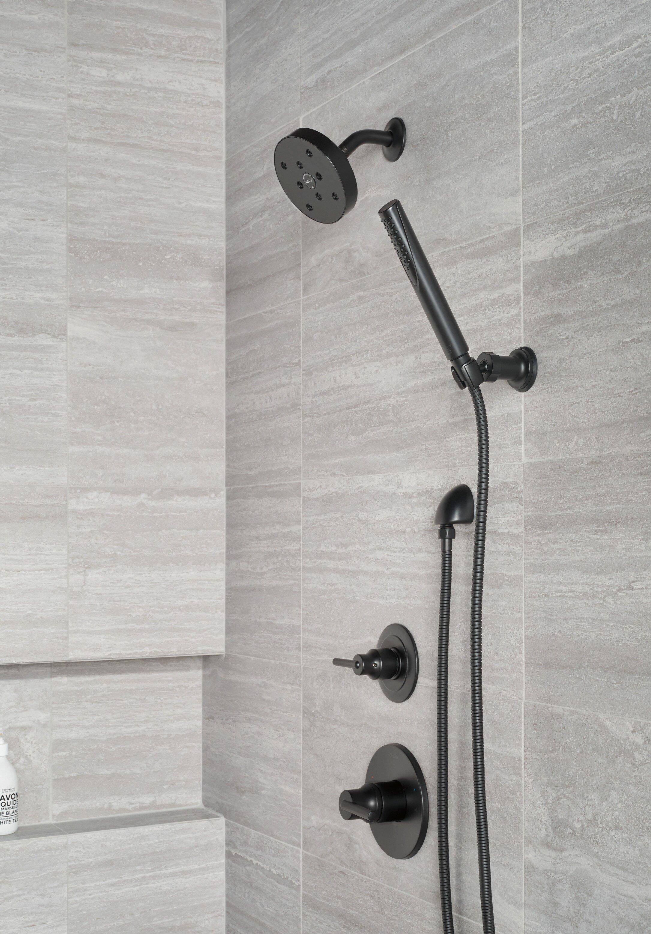 Delta Faucet Matte Black Single Handle Single Function Shower Faucet (Trim Only) 