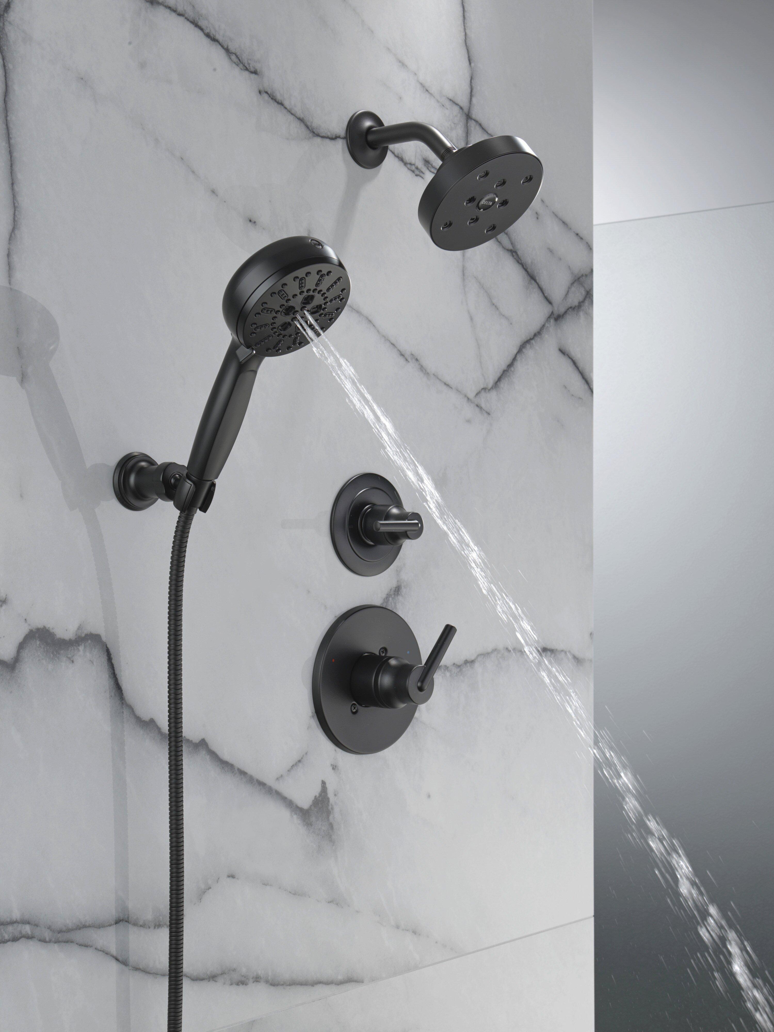 Delta Faucet Matte Black Single Handle Single Function Shower Faucet (Trim Only) 