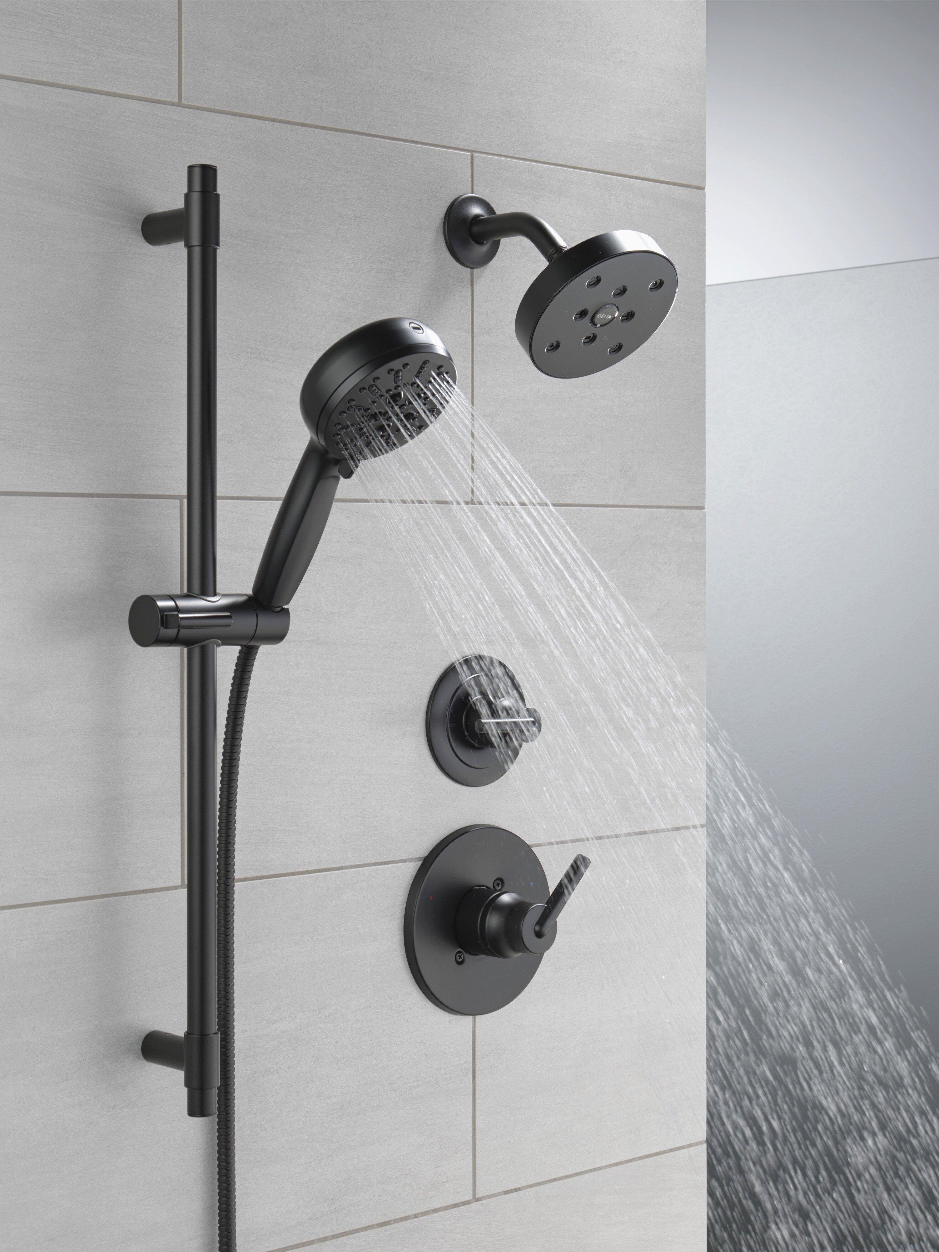 Delta Faucet Matte Black Single Handle Single Function Shower Faucet (Trim Only) 