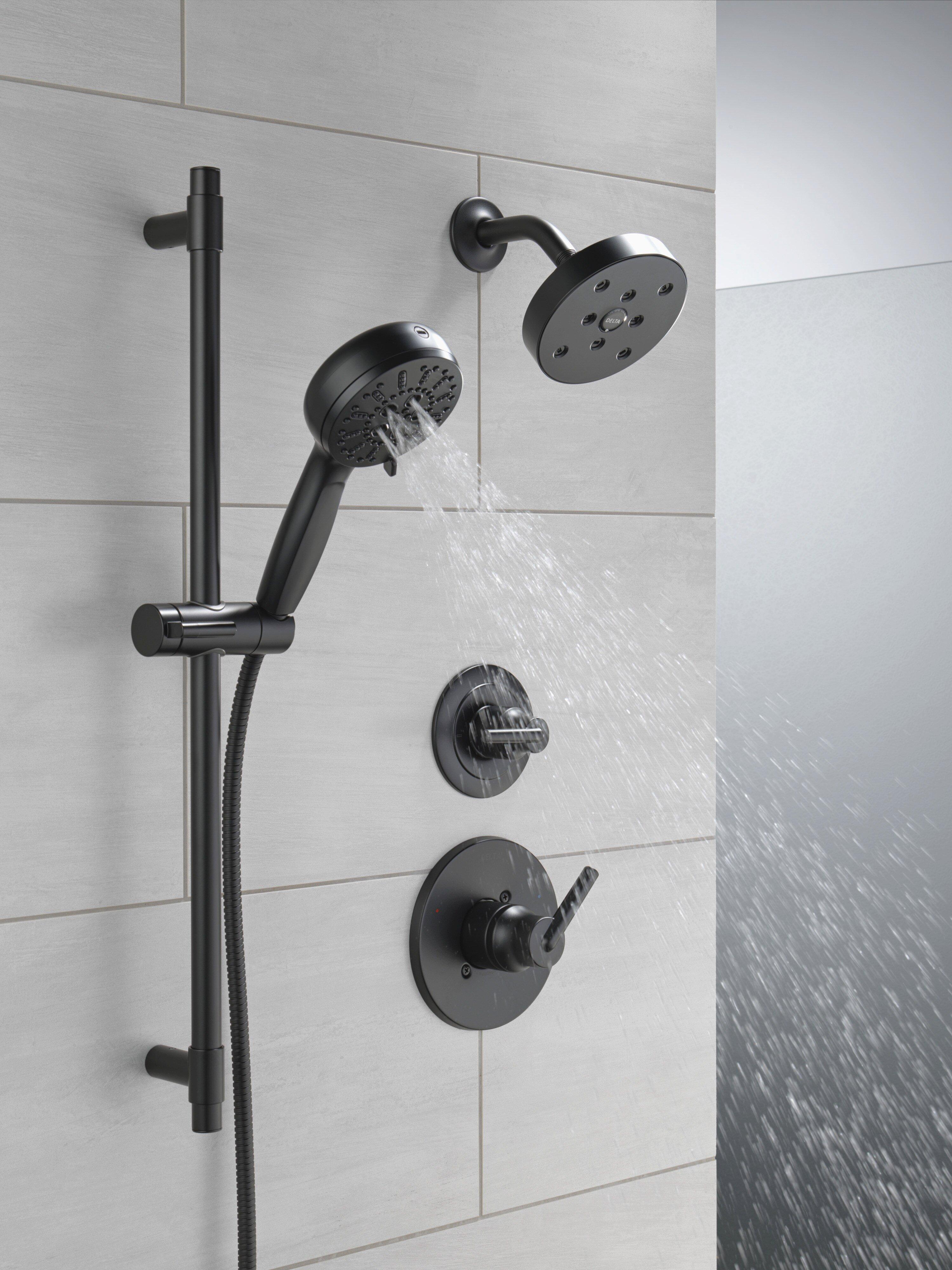 Delta Faucet Matte Black Single Handle Single Function Shower Faucet (Trim Only) 