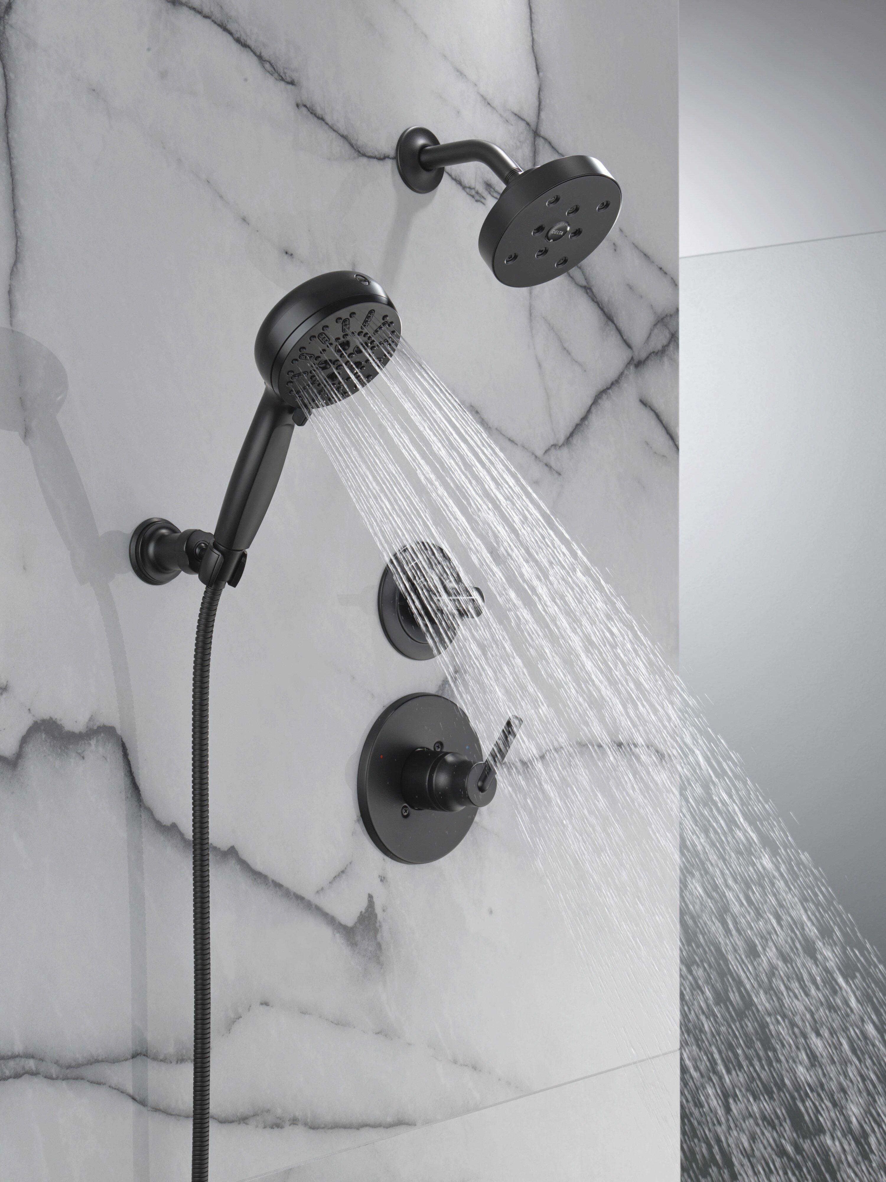 Delta Faucet Matte Black Single Handle Single Function Shower Faucet (Trim Only) 