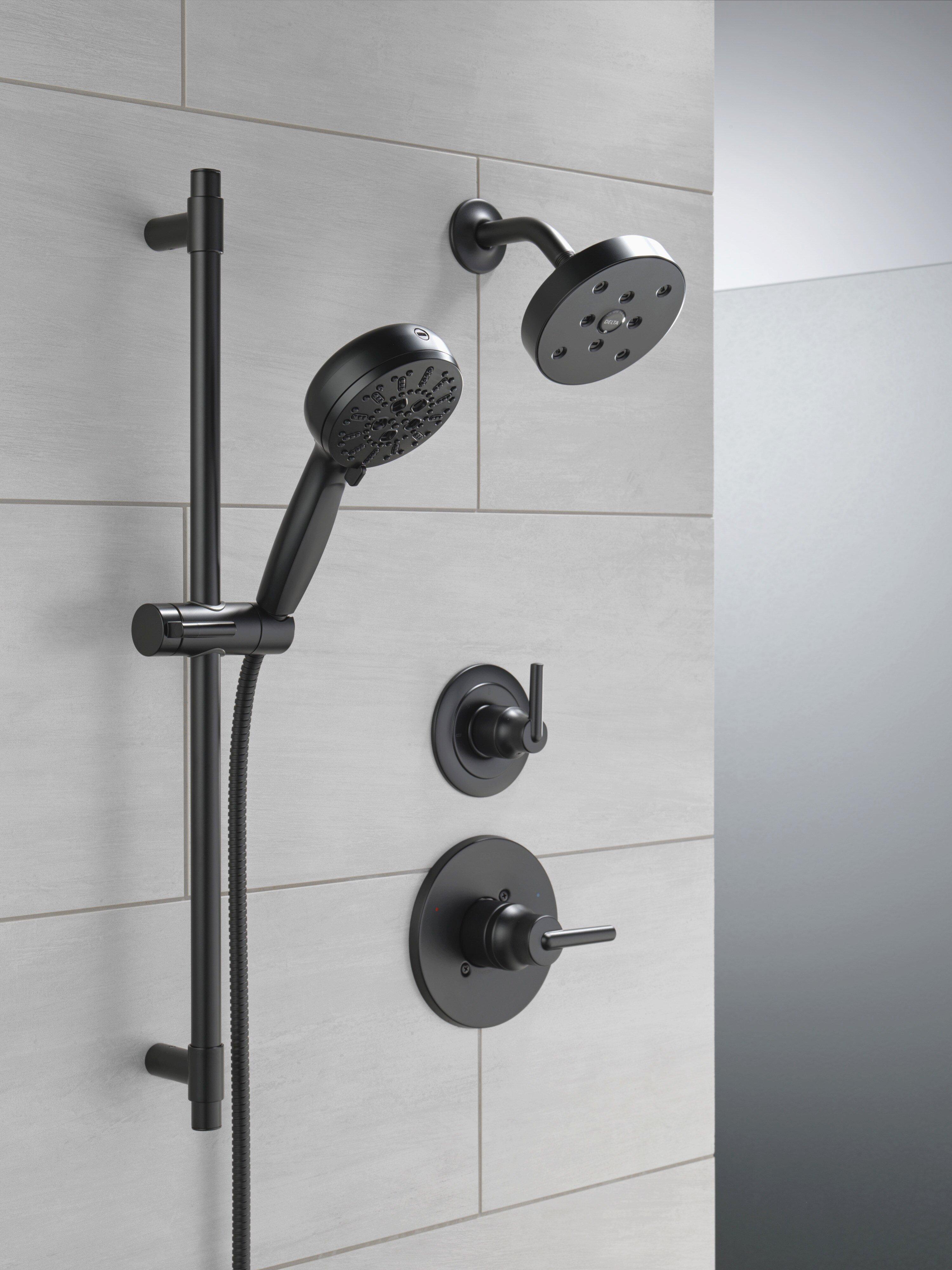 Delta Faucet Matte Black Single Handle Single Function Shower Faucet (Trim Only) 