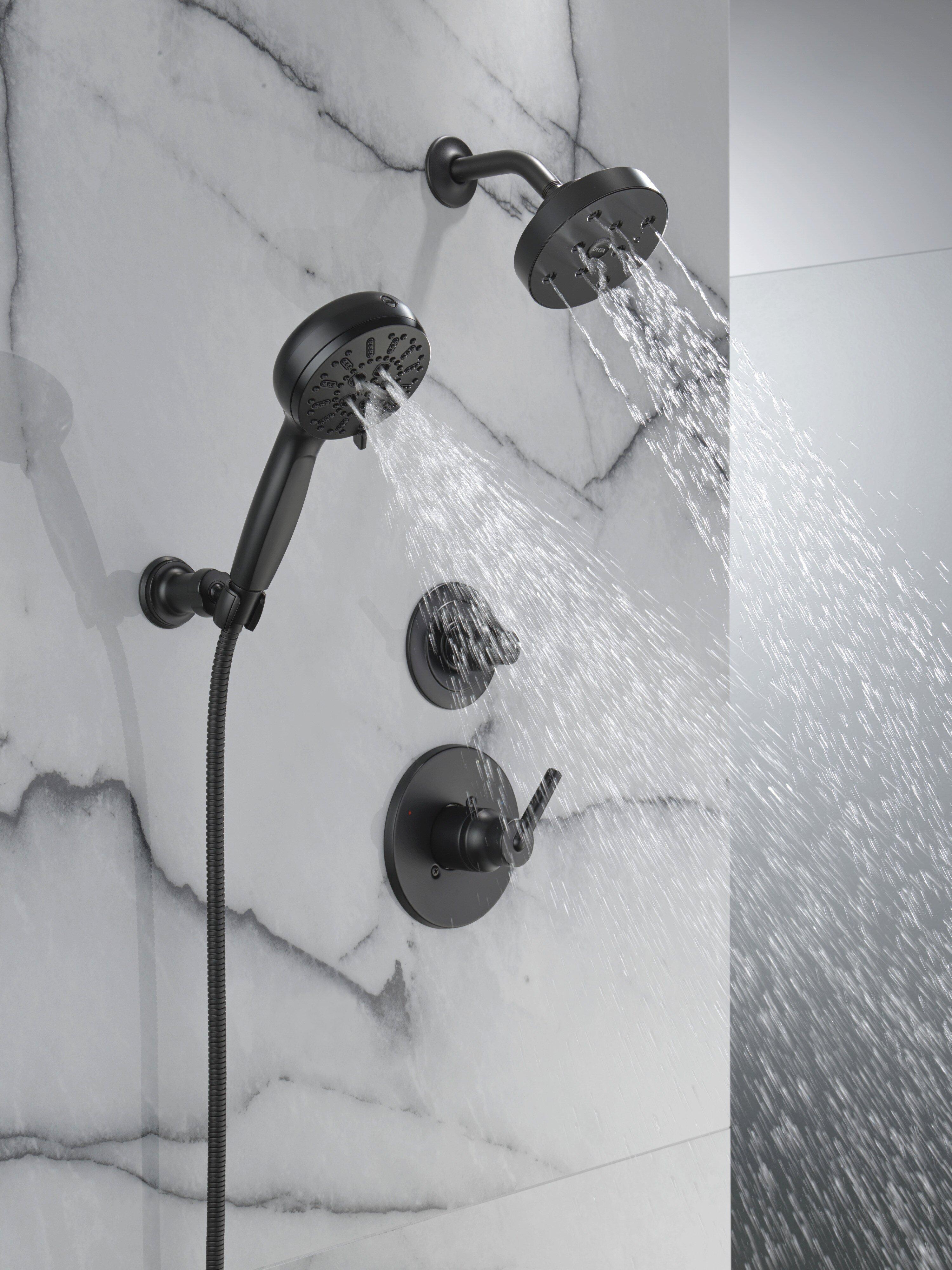 Delta Faucet Matte Black Single Handle Single Function Shower Faucet (Trim Only) 