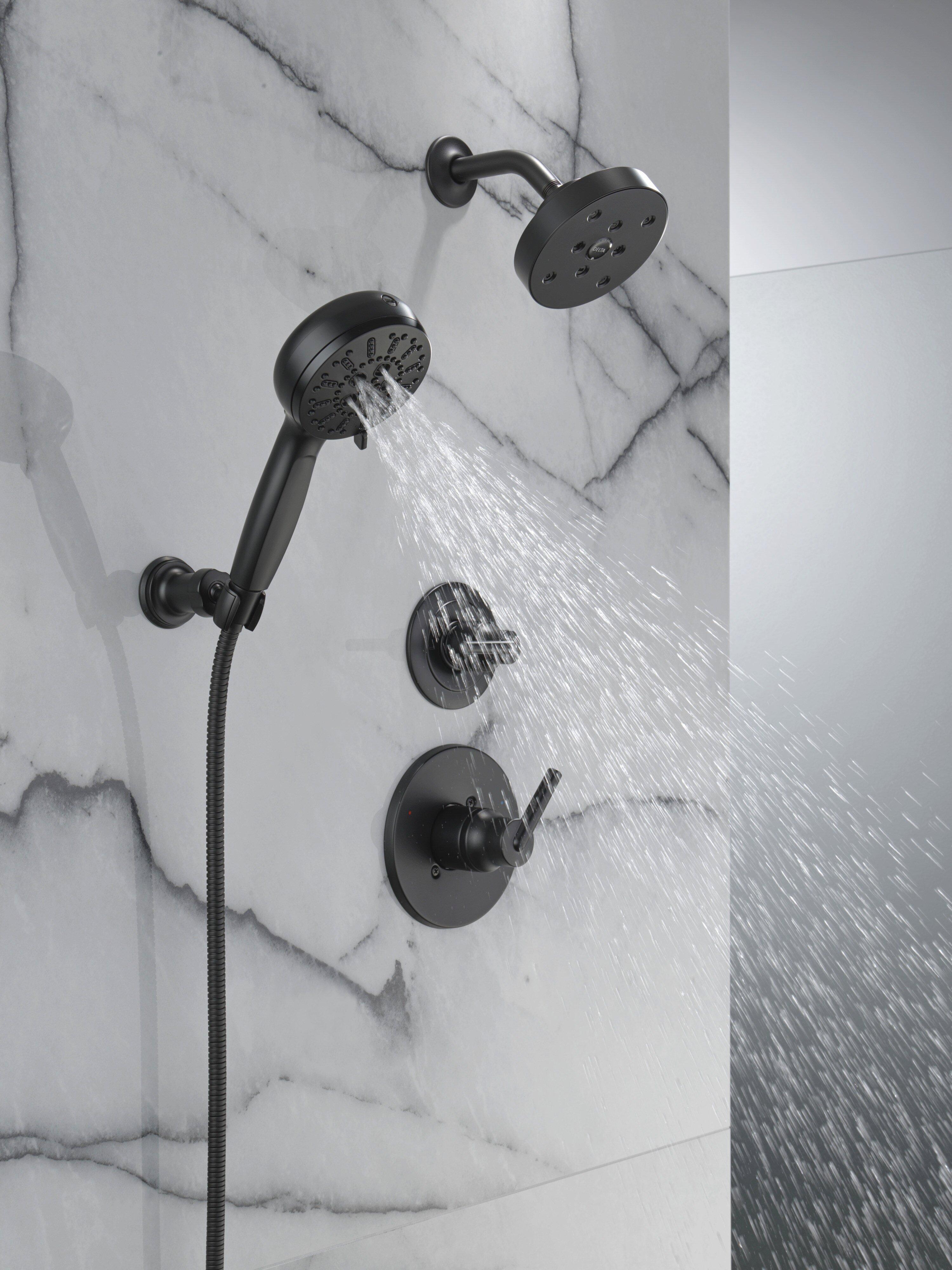 Delta Faucet Matte Black Single Handle Single Function Shower Faucet (Trim Only) 