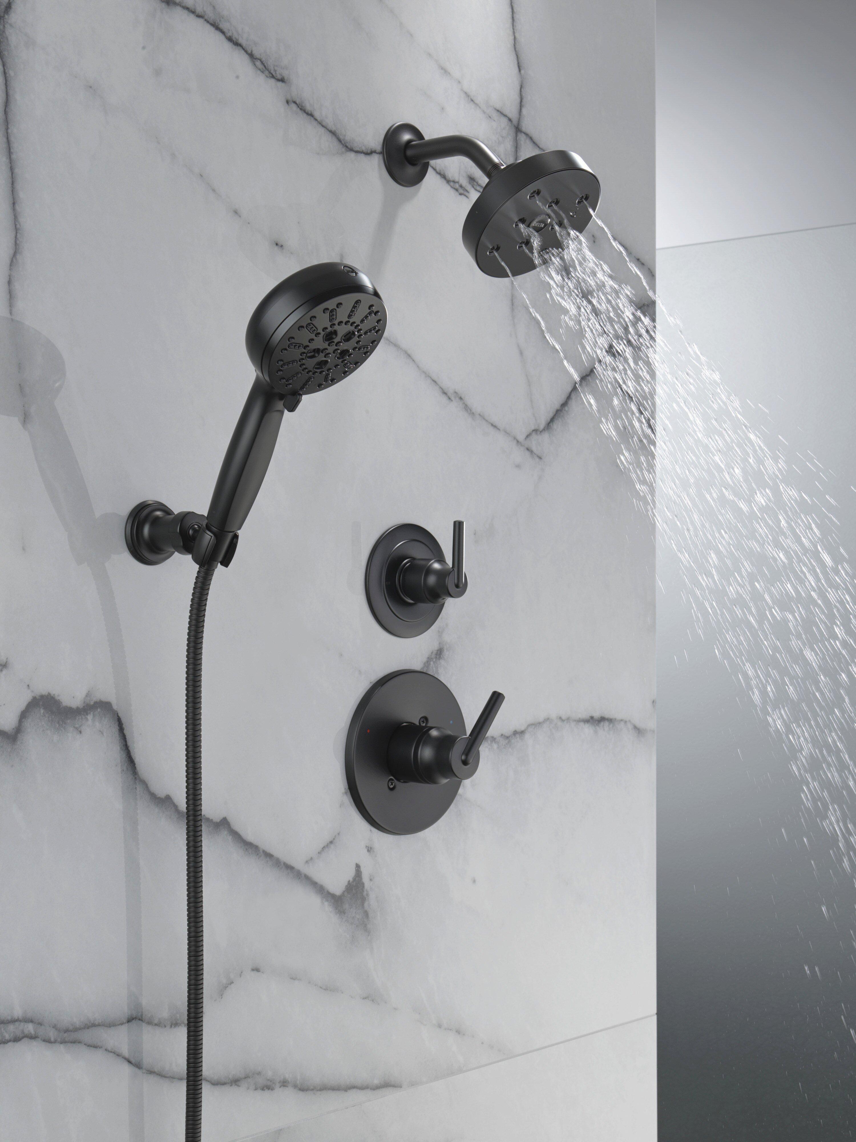 Delta Faucet Matte Black Single Handle Single Function Shower Faucet (Trim Only) 