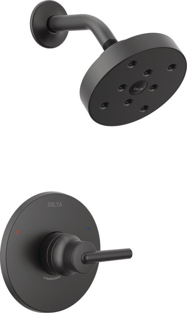 Delta Faucet Matte Black Single Handle Single Function Shower Faucet (Trim Only) 