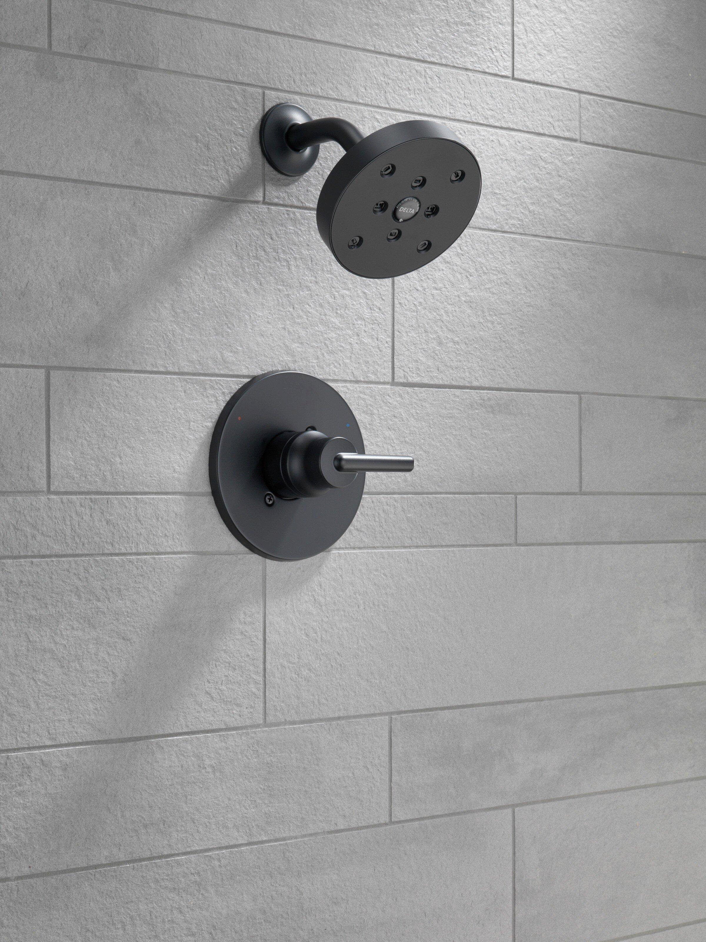 Delta Faucet Matte Black Single Handle Single Function Shower Faucet (Trim Only) 