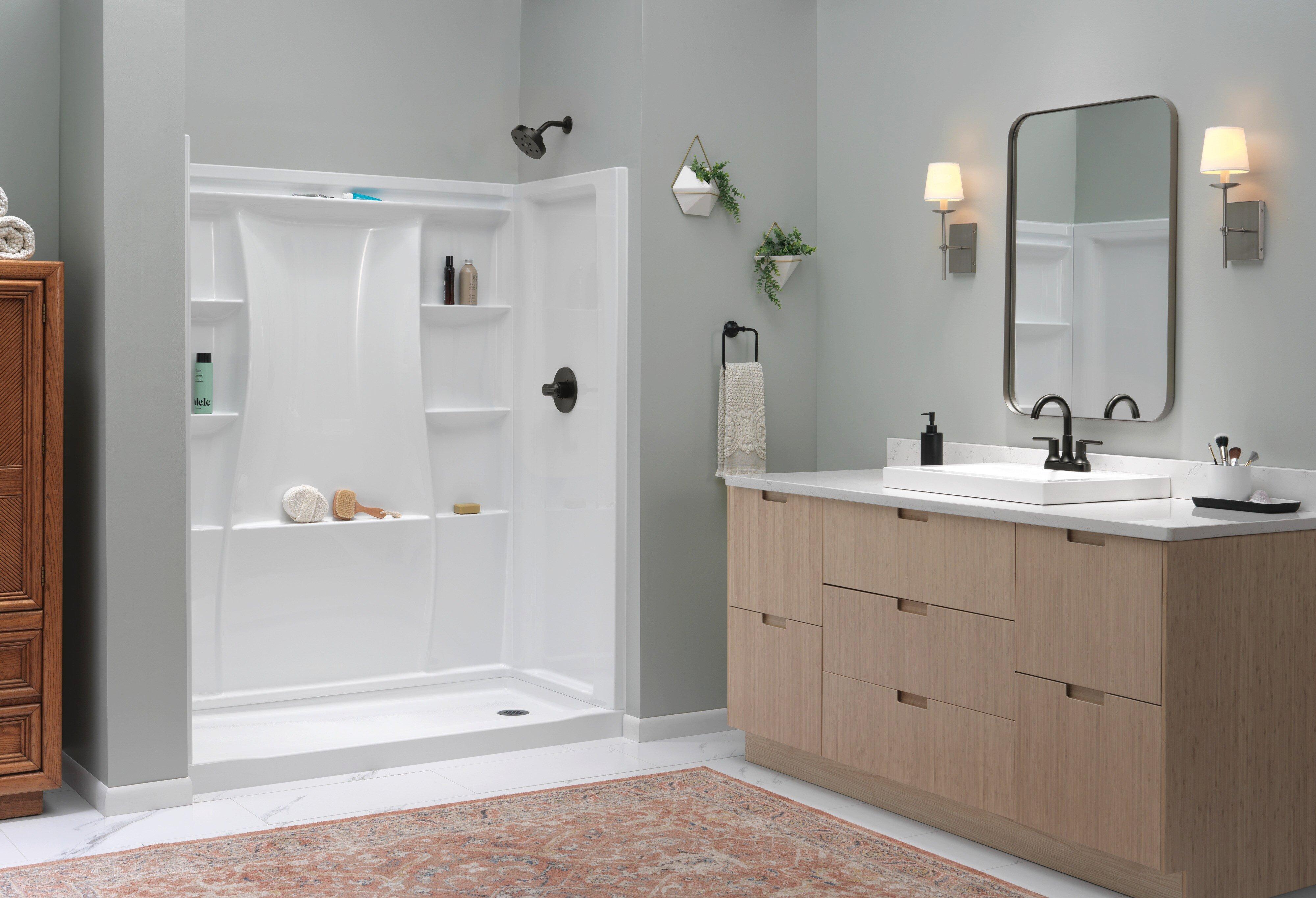 Delta Faucet Matte Black Single Handle Single Function Shower Faucet (Trim Only) 