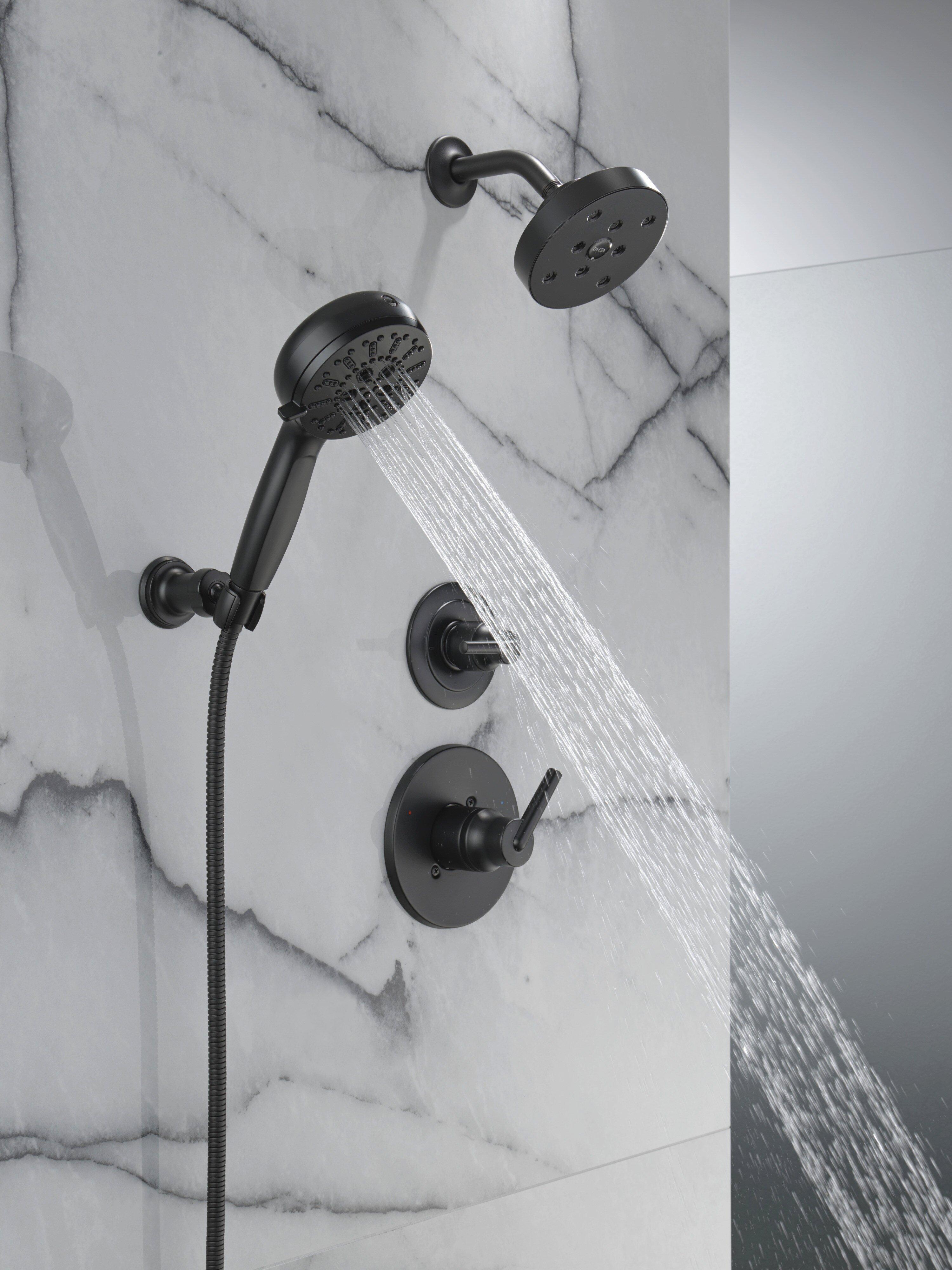 Delta Faucet Matte Black Single Handle Single Function Shower Faucet (Trim Only) 