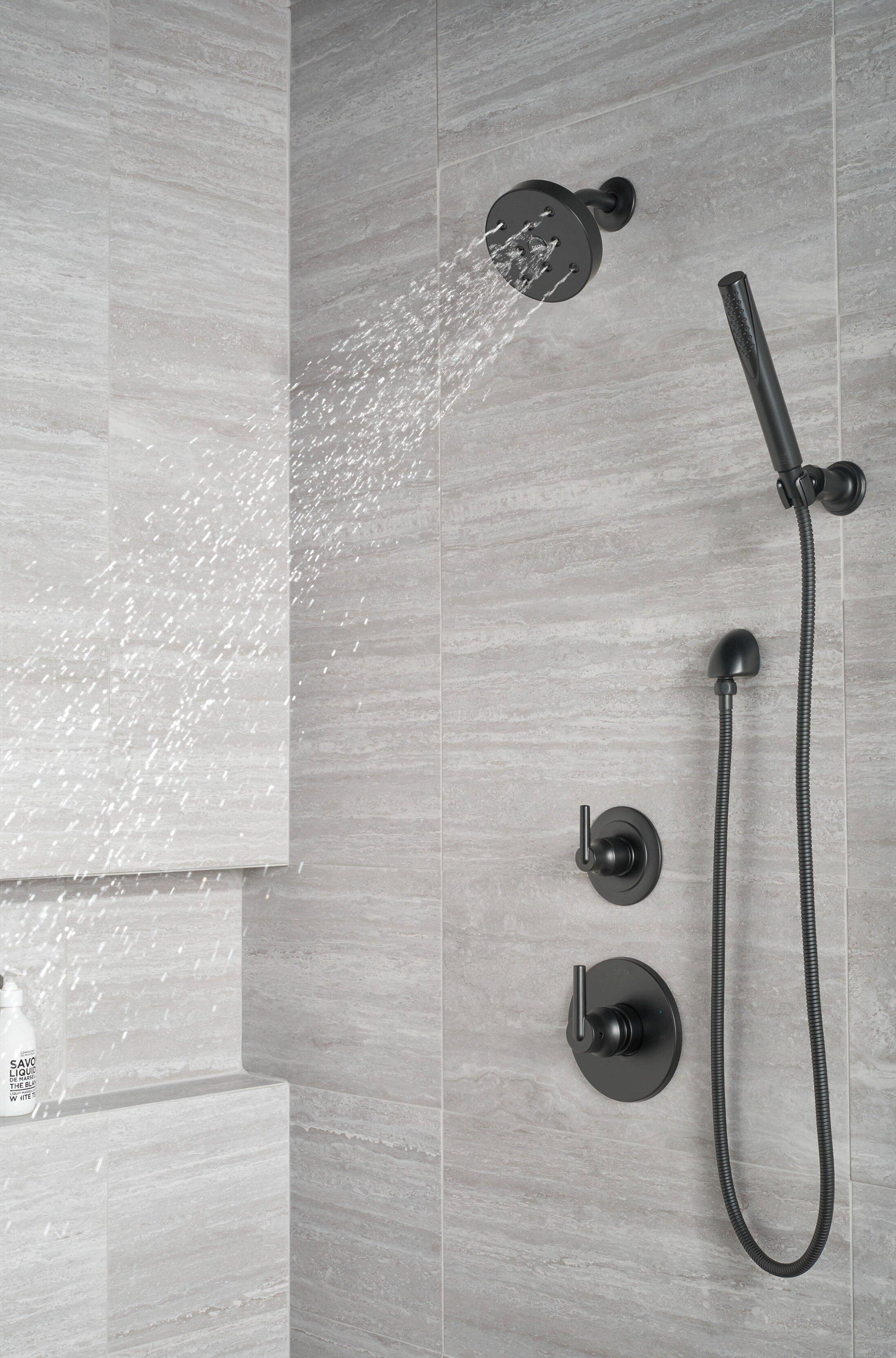 Delta Faucet Matte Black Single Handle Single Function Shower Faucet (Trim Only) 