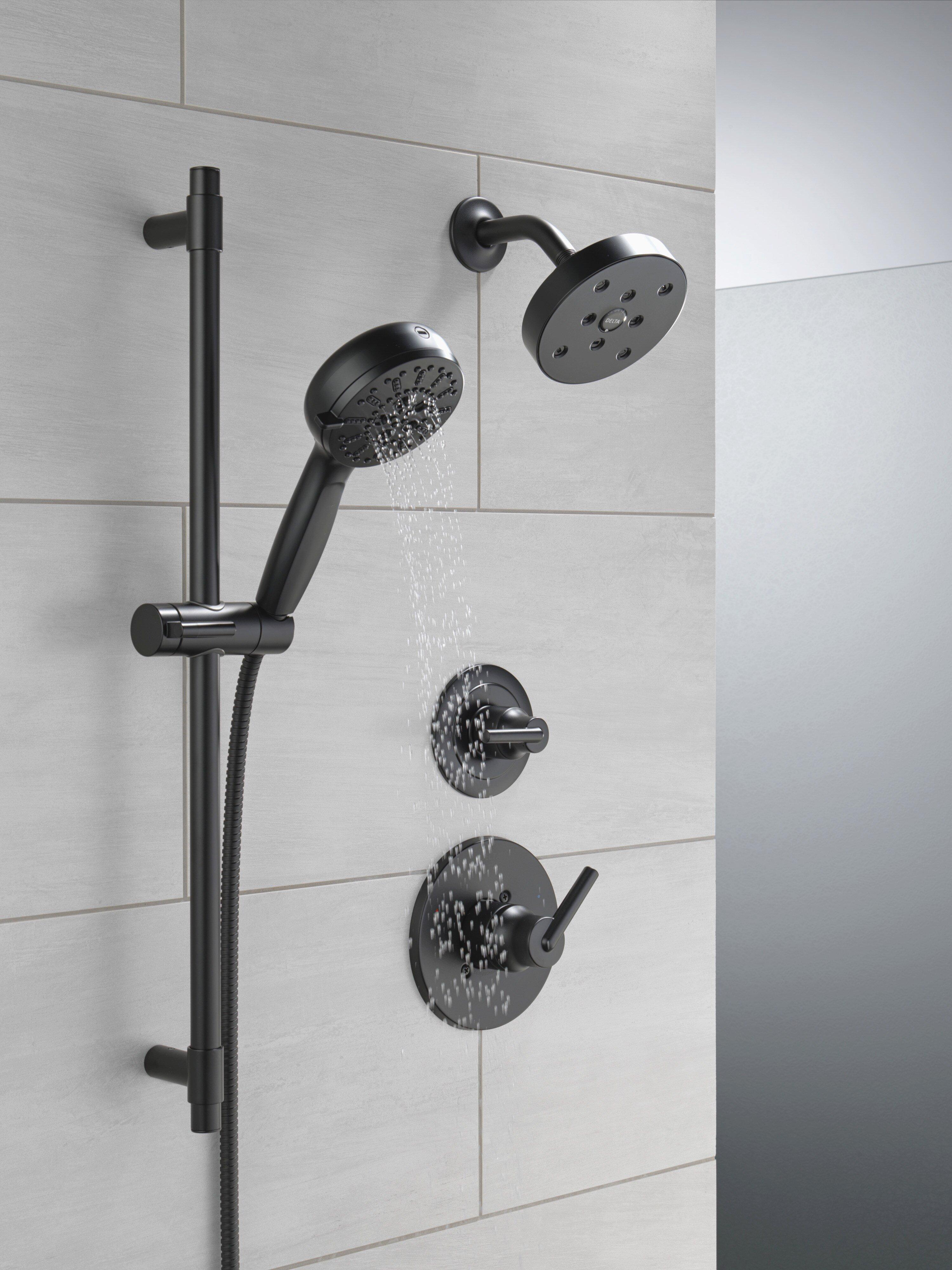 Delta Faucet Matte Black Single Handle Single Function Shower Faucet (Trim Only) 