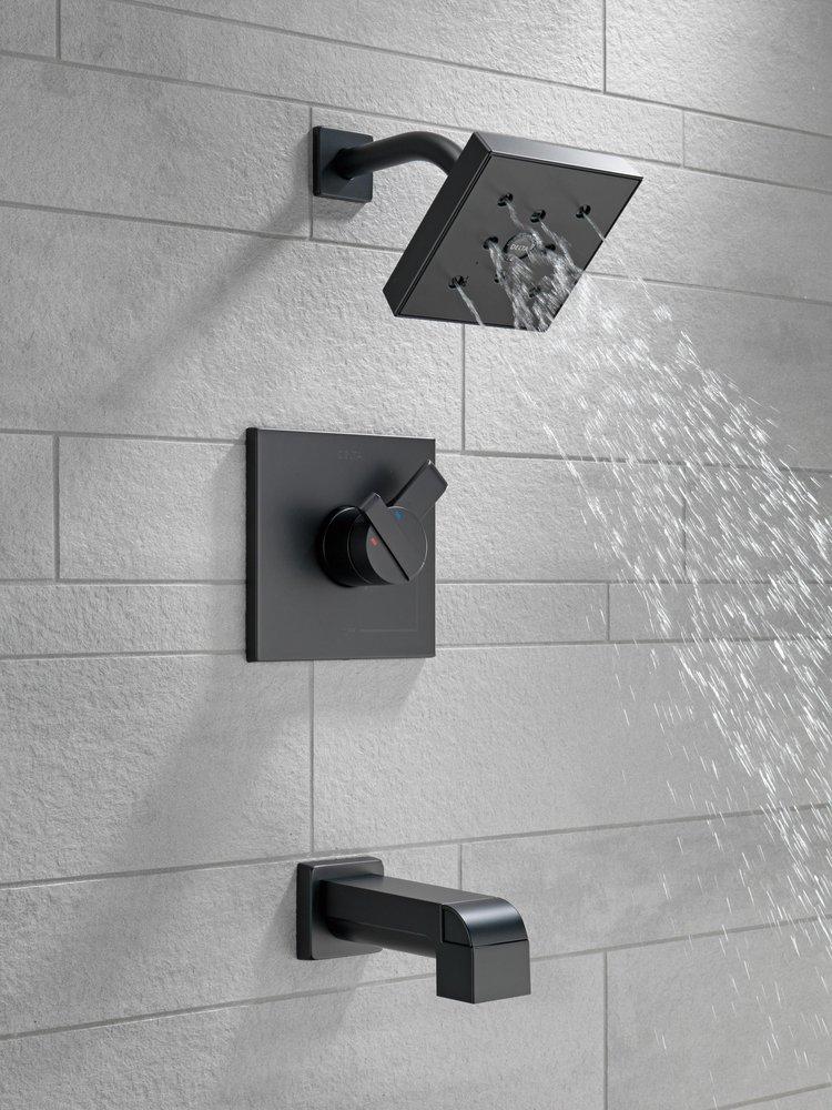 Delta Faucet Matte Black Two Handle Single Function Bathtub & Shower Faucet (Trim Only) 