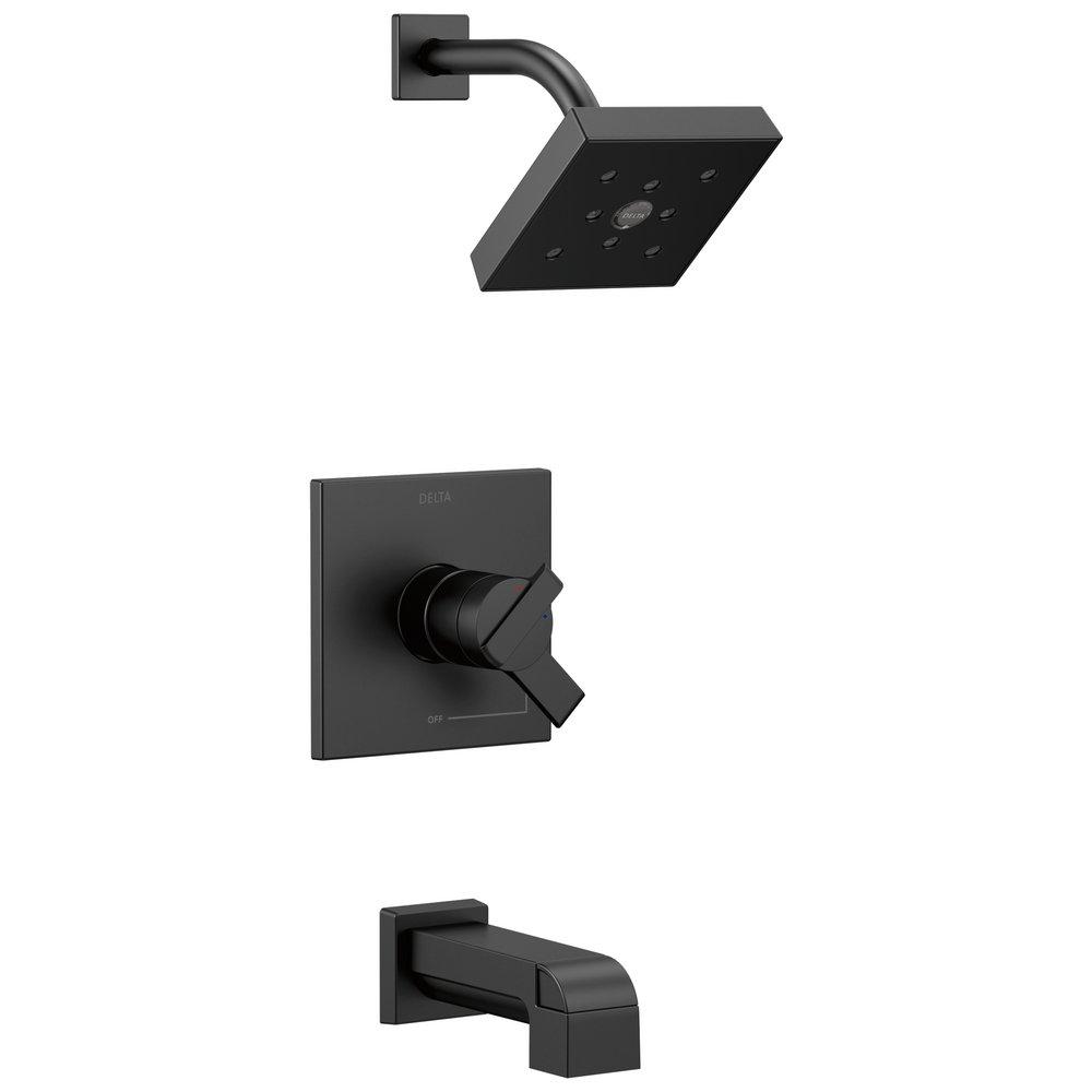 Delta Faucet Matte Black Two Handle Single Function Bathtub & Shower Faucet (Trim Only) 