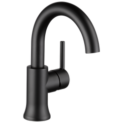 Single Handle Monoblock Bathroom Sink Faucet in Matte Black