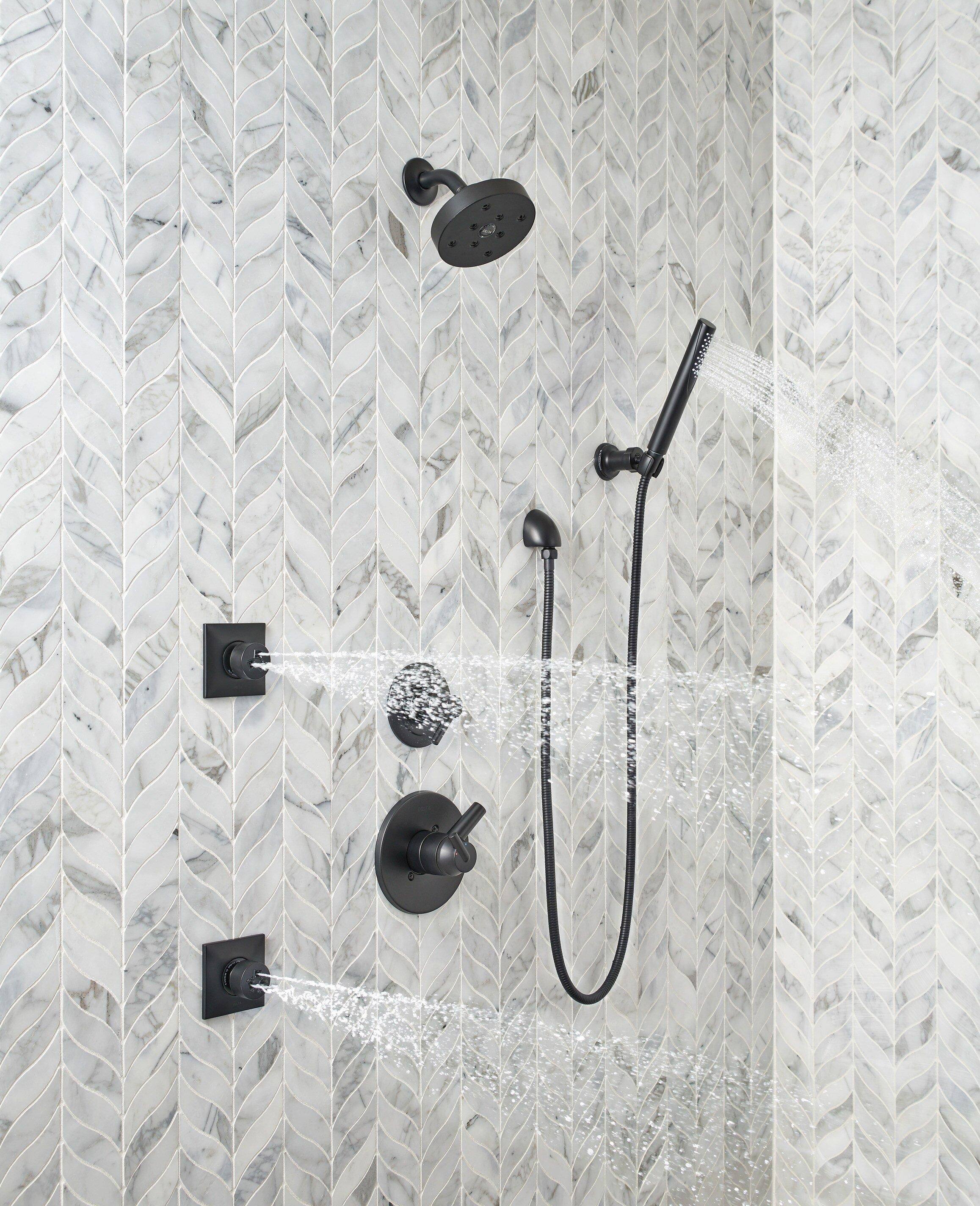Delta Faucet Matte Black Single Handle Single Function Shower Faucet (Trim Only) 