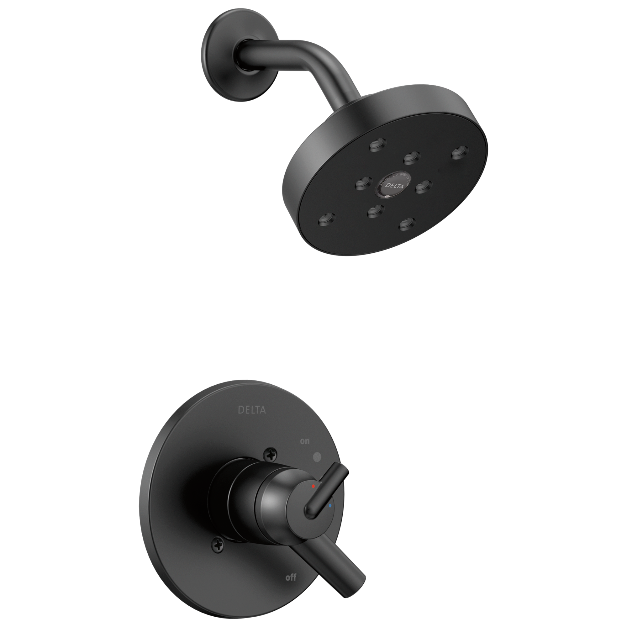 Delta Faucet Matte Black Single Handle Single Function Shower Faucet (Trim Only) 