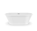 Maax US White 65-1/2 x 35-1/2 in. Freestanding Bathtub with Center Drain 
