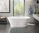 Maax US White 65-1/2 x 35-1/2 in. Freestanding Bathtub with Center Drain 