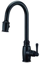 Single Handle Pull Down Kitchen Faucet in Satin Black