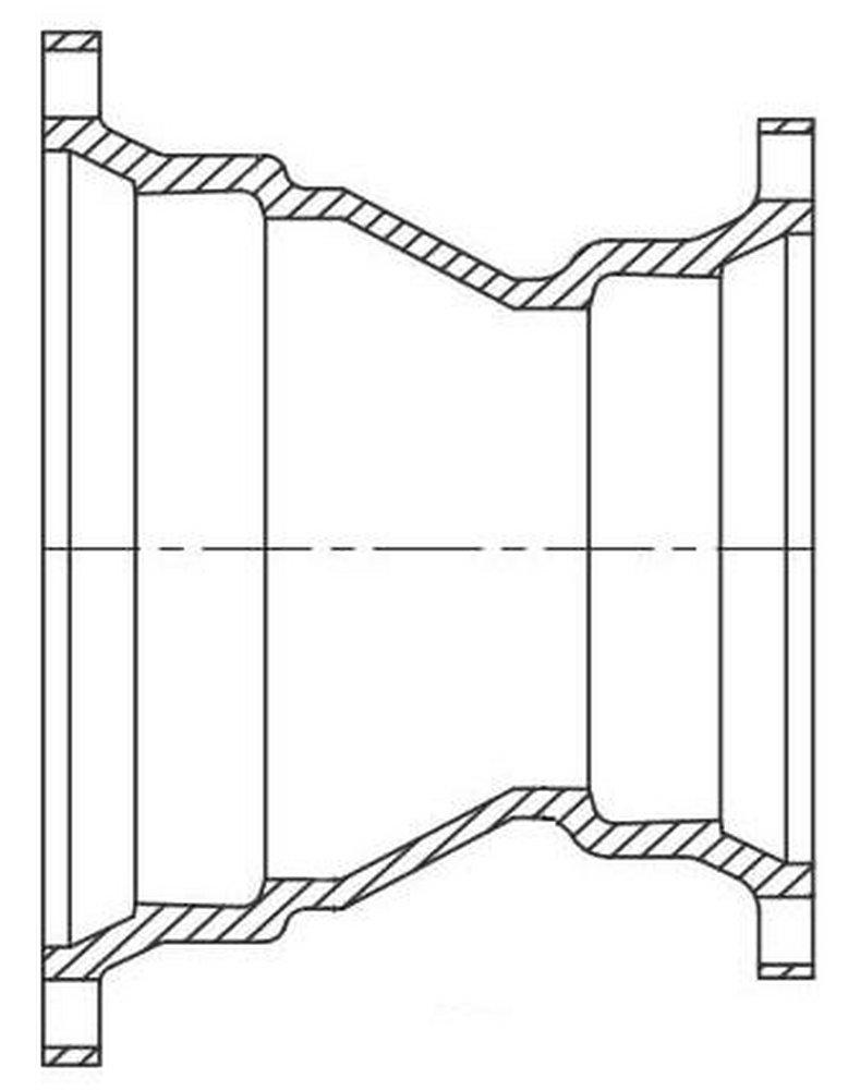 Mechanical Joint Fusion Bonded Epoxy Ductile Iron C153 Short Body Reducer with Protecto P-401 Lined 