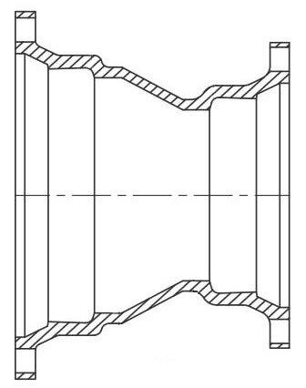 Tyler Union Mechanical Joint Fusion Bonded Epoxy Ductile Iron C153 Short Body Reducer with Protecto P-401 Lined 
