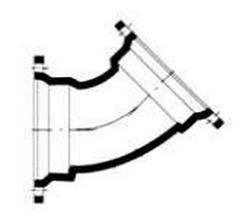 24 in. Mechanical Joint Ductile Iron Short Body 45 Degree Bend