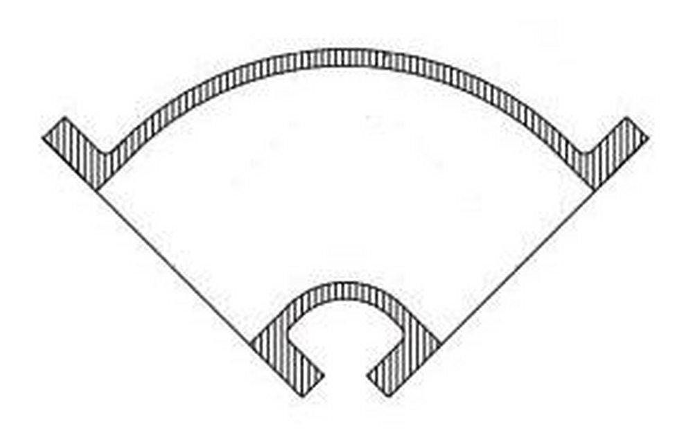 Flanged 125# Ductile Iron C110 Full Body 90 Degree Bend with Protecto P-401 Lined 