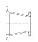 6 x 4 in. Flanged 125# Concentric Ductile Iron Reducer