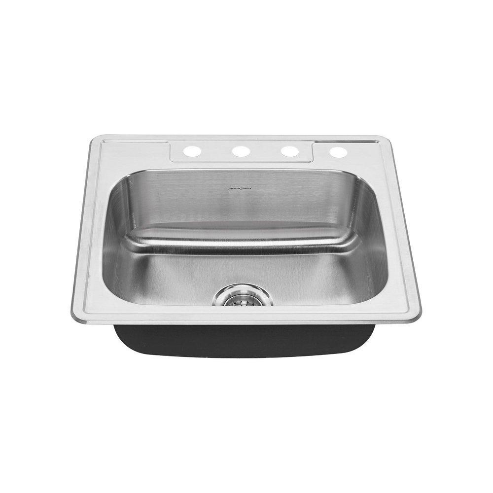 American Standard Stainless Steel 25 x 22-1/16 in. Stainless Steel Single Bowl Drop-in Kitchen Sink 