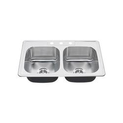 32-15/16 in. Drop-in Stainless Steel Double Bowl Kitchen Sink