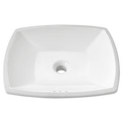 18-1/2 in. Undermount Rectangular Vitreous China Bathroom Sink in White