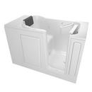 American Standard White 48 x 28-1/2 in. 13-Jet Acrylic, Fiberglass and Gelcoat Rectangle Built-In 3-Wall Alcove Bathtub with Right Drain 