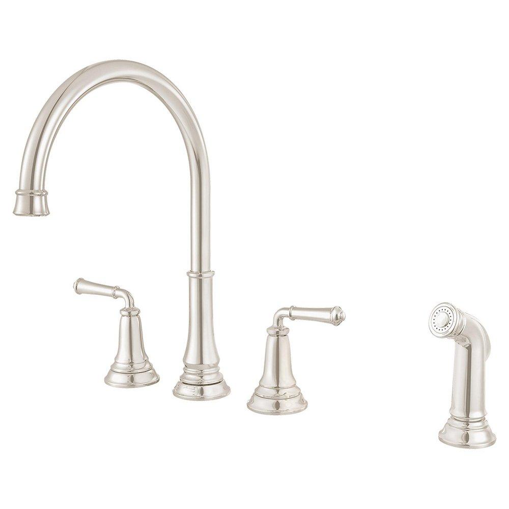 American Standard PVD Polished Nickel Two Handle Kitchen Faucet 